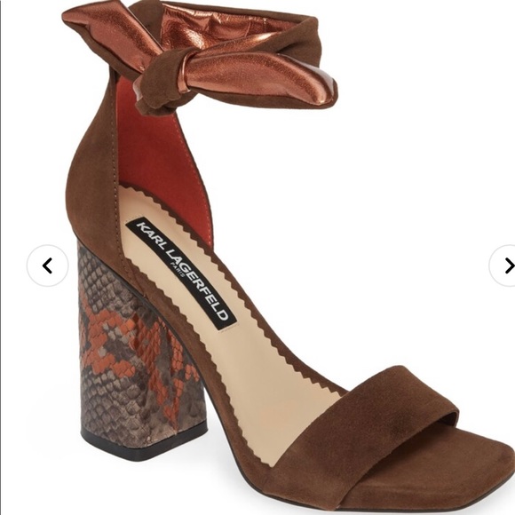Karl Lagerfeld suede Malbi heels. BNIB size 8.5 - Picture 3 of 9